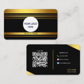 Volledig  Luxe Zwart & Goud Visitekaartje (Voorkant / Achterkant)