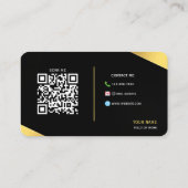 Volledig  Luxe Zwart & Goud Visitekaartje (Achterkant)