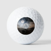 Volledig maan gepersonaliseerd monogram golfballen (Voorkant)