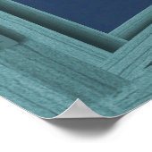 Volledig maan Groen 6-deelvenster Open-venstervens Poster (Hoek)