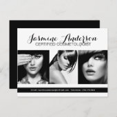 Volledig  Makeup Artist Comp-kaart Briefkaart (Voorkant / Achterkant)