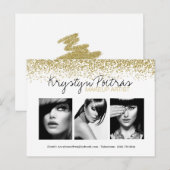 Volledig  Makeup Artist Comp-kaart Briefkaart (Voorkant / Achterkant)