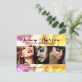 Volledig  Makeup Artist Comp-kaart Briefkaart (Staand voorkant)