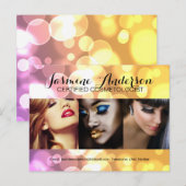 Volledig  Makeup Artist Comp-kaart Briefkaart (Voorkant / Achterkant)