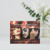 Volledig  Makeup Artist Comp-kaart Briefkaart (Staand voorkant)