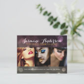 Volledig  Makeup Artist Comp-kaart Briefkaart (Staand voorkant)
