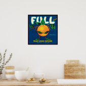 Volledig merklabel voor Sinaasappels Poster (Keuken)