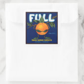 Volledig merklabel voor Sinaasappels Vierkante Sticker (Tas)