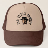 Volledig met zwart pet:  oude stijl Cowboy Trucker Pet (Voorkant)