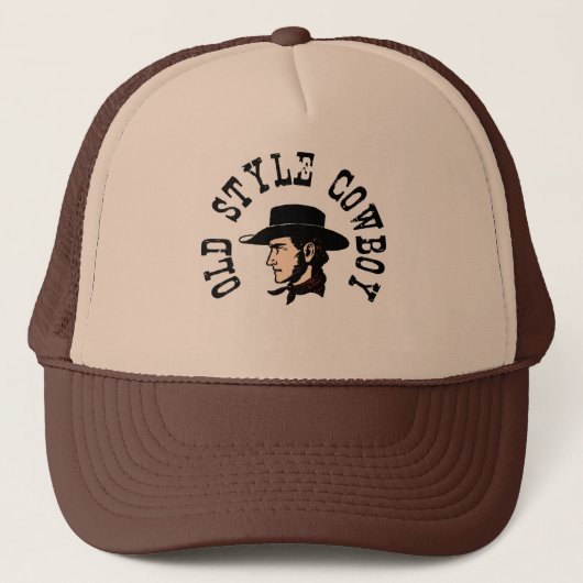 Volledig met zwart pet:  oude stijl Cowboy Trucker Pet (Voorkant)