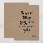 Volledig mijn grappige bruidsmeisje voorstel kaart (Voorkant / Achterkant)