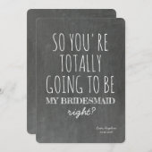 Volledig mijn grappige bruidsmeisje voorstel kaart (Voorkant / Achterkant)