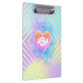 Volledig Monogram Rainbow Magic Heart Klembord (Rechts)