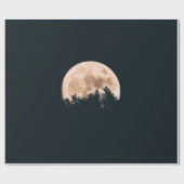 VOLLEDIG MOON ACHTER EEN TREE SILHOUETTES CADEAUPAPIER (Vlak)