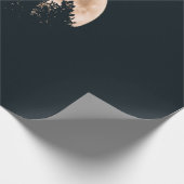 VOLLEDIG MOON ACHTER EEN TREE SILHOUETTES CADEAUPAPIER (Hoek)