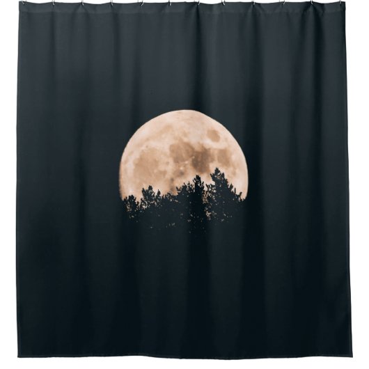 VOLLEDIG MOON ACHTER EEN TREE SILHOUETTES DOUCHEGORDIJN (Voorkant)