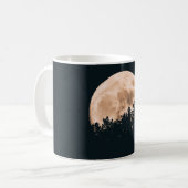 VOLLEDIG MOON ACHTER EEN TREE SILHOUETTES KOFFIEMOK (Voorkant links)