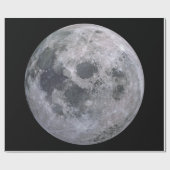 VOLLEDIG MOON Linen Wrapping Paper Cadeaupapier (Vlak)