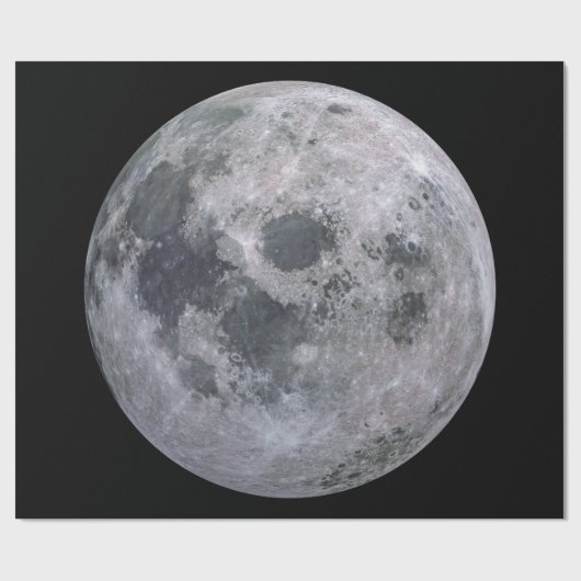 VOLLEDIG MOON Matte Wrapping Paper Cadeaupapier (Vlak)