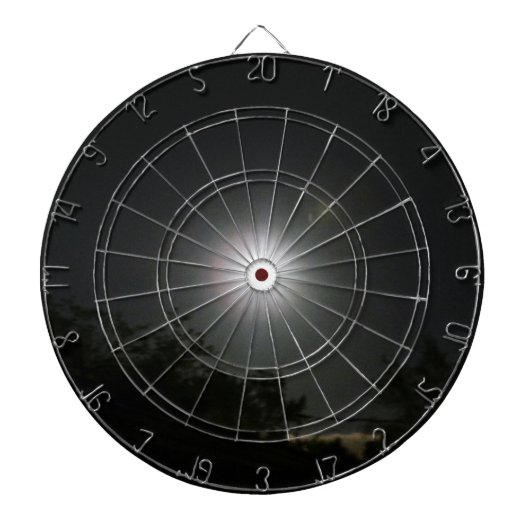 VOLLEDIG MOON, ZWART KUNSTSCHERM DARTBORD (Voorkant)