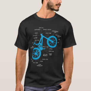 Volledig MTB anatomie - mountainbikes snijcyclus T-shirt