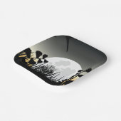 Volledig nachtlandschap papieren bordje (Gebogen)