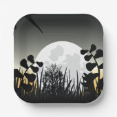 Volledig nachtlandschap papieren bordje (Voorkant)