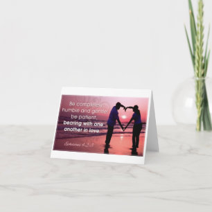 Volledig nederig en zachtaardig Efesians 4:2-3 Kaart