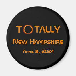 Volledig New Hampshire 2024 Zonsverduistering Magneet