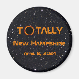 Volledig New Hampshire 2024 Zonsverduistering Magneet
