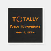 Volledig New Hampshire 2024 Zonsverduistering Servet (Voorkant)