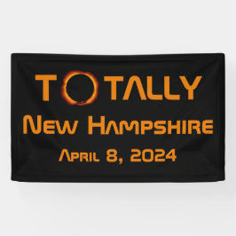 Volledig New Hampshire 2024 Zonsverduistering Spandoek