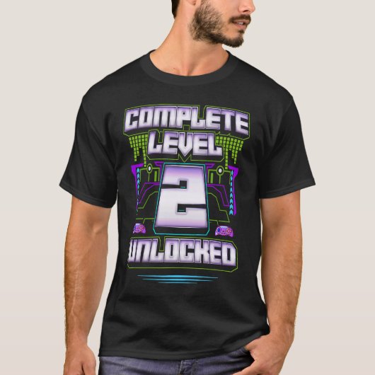 Volledig niveau 2 2e jaar oude bevalling geopend t-shirt (Voorkant)