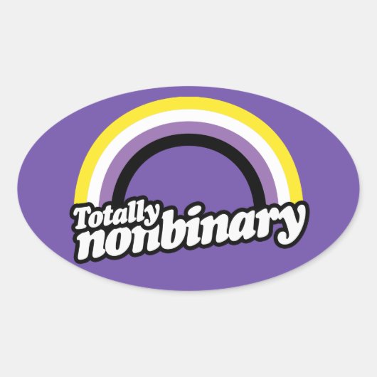 Volledig Non-binair Ovale Sticker (Voorkant)