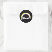 Volledig Non-binair Ronde Sticker (Tas)