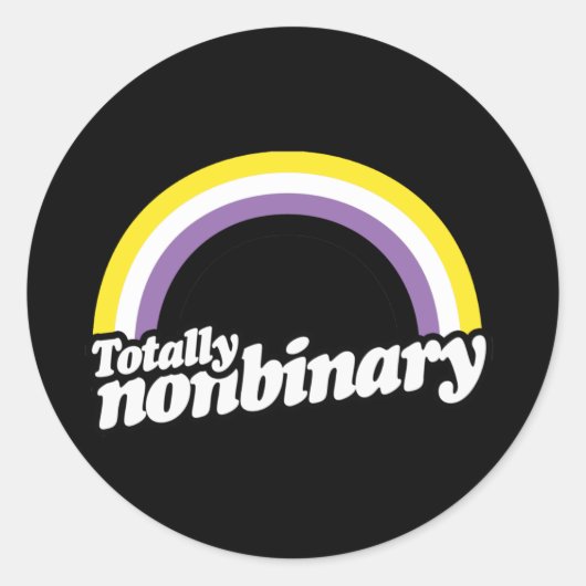 Volledig Non-binair Ronde Sticker (Voorkant)