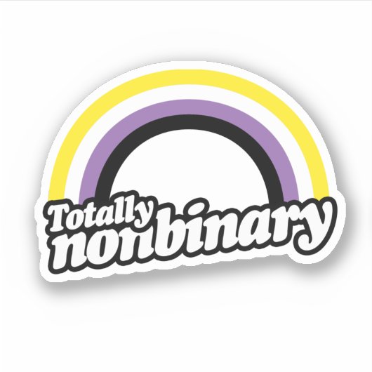 Volledig Non-binair Sticker (Voorkant)
