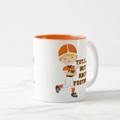 Volledig Nuts over Football Tweekleurige Koffiemok (Voorkant rechts)