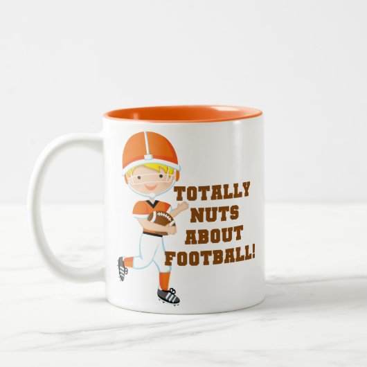 Volledig Nuts over Football Tweekleurige Koffiemok (Links)