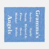 Volledig  oma's Angels Fleece Deken (Voorkant (Horizontaal))