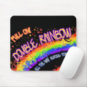 Volledig op dubbele regenboogmousepad met gratis b muismat (Met muis)