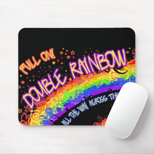 Volledig op dubbele regenboogmousepad met gratis b muismat (Met muis)