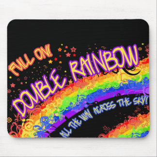 Volledig op dubbele regenboogmousepad met gratis b muismat