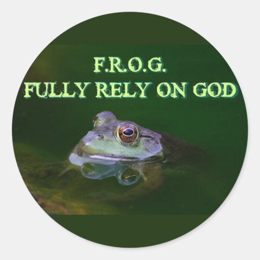 Volledig op God vertrouwen Ronde Sticker (Voorkant)