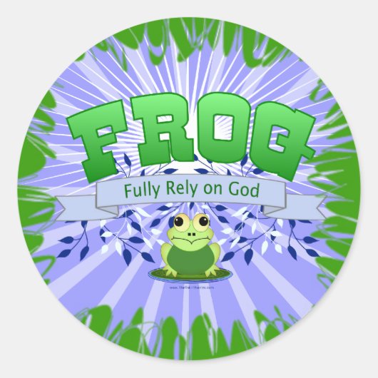 Volledig op God vertrouwen Ronde Sticker (Voorkant)