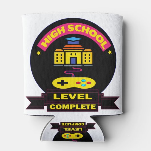 Volledig op hoog niveau - Funny Afstuderen Gift Blikjeskoeler (Achterkant)