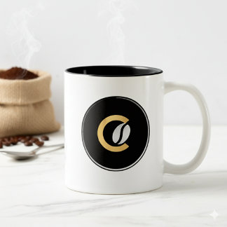 Volledig op maat gemaakte bedrijfslogo branding tweekleurige koffiemok