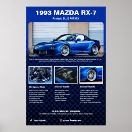 Volledig op maat gemaakte Car Show Spec Board Poster