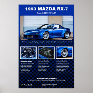 Volledig op maat gemaakte Car Show Spec Board Poster