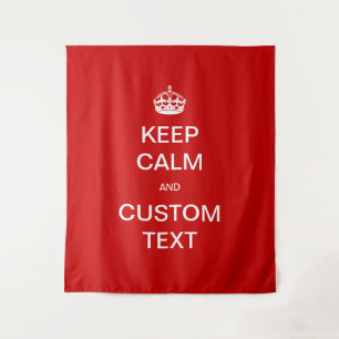 Volledig op maat gemaakte Keep Calm en pas Me aan Wandkleed